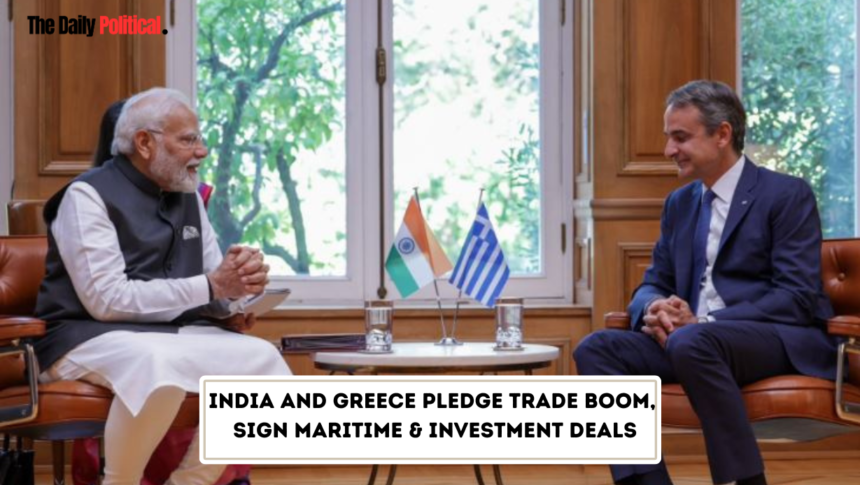 India and Greece Pledge Trade Boom, Sign Maritime & Investment Deals