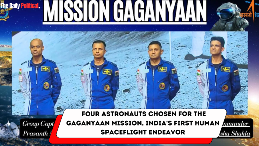 Four astronauts for Gaganyaan Mission